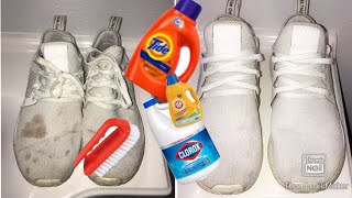 Cleaning white Adidas NMD with hand soap ACTUALLY WORKS adidas reshoevn8r [upl. by Consolata]