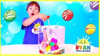 Ryan plays Crazy Craw Machine with Kinder Eggs Surprise Toys [upl. by Aryamo]