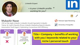 How to Write SUCCESSFUL LinkedIn Headline Examples with formulas [upl. by Novat]