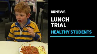 School lunch trial gets thumbs up from students  ABC NEWS [upl. by Nosduh]