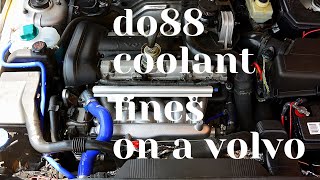 How to replace all the coolant lines on a volvo 850s70c70v70 do88 silicone lines [upl. by Aiset118]