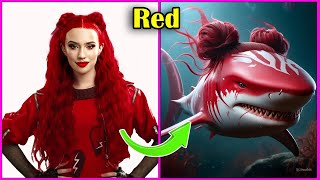 DESCENDANTS THE RISE OF RED CHARACTERS AS SHARK [upl. by Nilac]