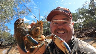 Catching Yabbies in May in Outback Queensland [upl. by Abbub]