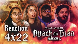 Attack on Titan DUB  4x22 Thaw  Group Reaction [upl. by Denman543]