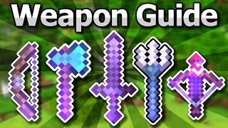 The Ultimate Minecraft 120 Weapons Guide  Sword Bow Axe Trident amp Crossbow Compared [upl. by Tarr]