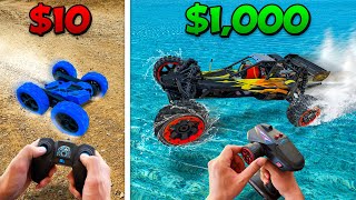 10 vs 1000 RC Car Battle BUDGET CHALLENGE [upl. by Nyleve231]