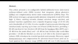 An mm Wave CMOS Si Photonics Reconfigurable Hybrid Integrated Heterodyning Software Defined Radio Re [upl. by Winshell671]