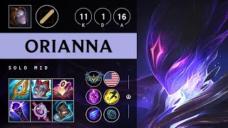 Orianna Mid vs Azir Legendary  NA Challenger Patch 1417 [upl. by Pelligrini254]