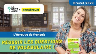 Réussir les questions de vocabulaire  Brevet de Français 2025 avec Hatier et La Boîte à Bac [upl. by Ayet]