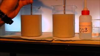 test flocculazione acque industriali water treatment jar test [upl. by Assirrak950]