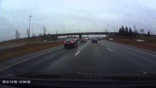 Car spin out caught on dash cam 掃把佬上highway打滑 [upl. by Jesus]