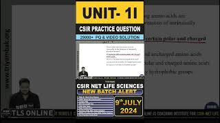 CSIR Practice Question  Unit 1  Topic I Stability of proteins and nucleic acids [upl. by Buhler]