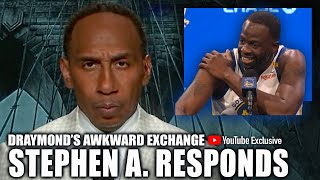 Stephen A addresses Draymond Greens uncomfortable exchange on Media Day  First Take YT Exclusive [upl. by Dorrehs]