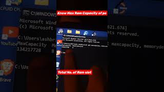 How to know Max Ram capacity of laptop and total number of Ram slots Available in Pc 💻 [upl. by Ahcim]