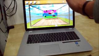 HP ENVY 17j100 Leap Motion SECTでボールゲームを楽しむ [upl. by Eanel]