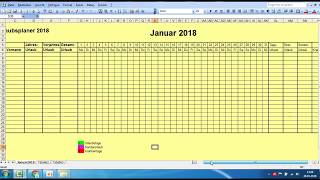 Urlaubsplaner 2018  Aufbau der Tabellen  Teil 1 [upl. by Ahslek540]