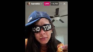 KARRAHBOOO IG LIVE91224 SAYS SHES BEING SILENCED 🫢lilyachty trending rap [upl. by Pacifa]