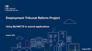 Employment Tribunal Reform Project  How to submit an application on MyHMCTS [upl. by Oly459]