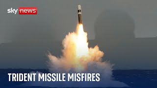 Embarrassment for Ministry of Defence as Trident missile test fails [upl. by Pazit]