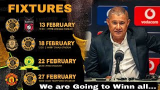 KAIZER CHIEFS NEXT FIXTURES  Psl League  Friendly Match  Nedbank Cup [upl. by Anipsed462]