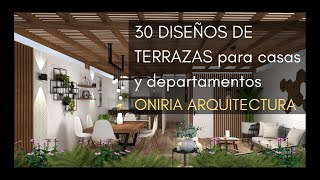 30 diseños de Terrazas y Parrillas para Casas y Departamentos con Sol y Sombras y acabados [upl. by Aikcir393]