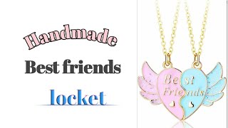 DIY Friendship Day Gift ideas Handmade easyBest friends heart locketFriendship day craft [upl. by Kcam]