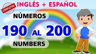 ⭐Números del 190 al 200 en Inglés y Español 🧠🙋‍♀️I Numbers 190 to 200 in English and Spanish I [upl. by Charbonneau]