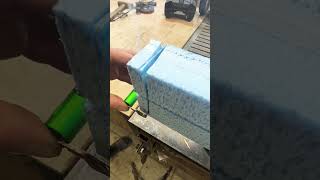 Cutting polystyrene foam with a battery [upl. by Sileas]