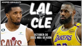 Los Angeles Lakers vs Cleveland Cavaliers Full Game Highlights  Oct 30  2025 NBA Season [upl. by Marlin]