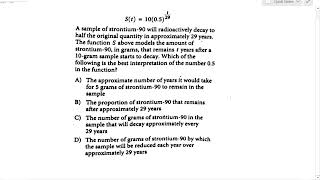 SATEST QUESTION 🧐 MAY 2021 Int Strontium decay [upl. by Bekelja]