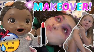 BABY ALIVE gets a BABYSITTER and GIVES a MAKEOVER The Lilly and Mommy Show The TOYTASTIC Sisters [upl. by Ronna279]