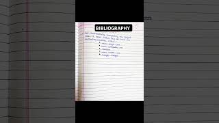 BIBLIOGRAPHY  How To Write ✍️ Bibliography In English  Bibliography For Project File [upl. by Ave]