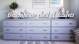 IKEA HACK  beach style MALM chest of drawers [upl. by Lebatsirc]