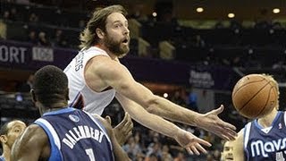 Josh McRoberts Wraps the Around the Back Pass to Biyombo for the Jam [upl. by Eornom]