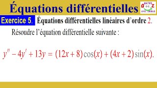 Equations différentielles du second ordre Exercice corrigé [upl. by Garibull315]