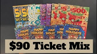 💰 90 Ticket Mix 💰 Power Blitz ⚡️ 600 Windfall 💵 50X the Money 💰 500 Festive Frenzy [upl. by Thessa]