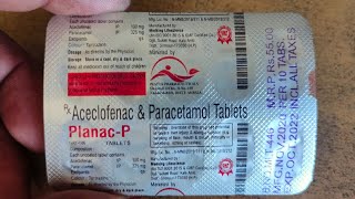 Aceclofenac amp Paracetamol tablet review in hindi  PlanacP Tablets [upl. by Maxey617]