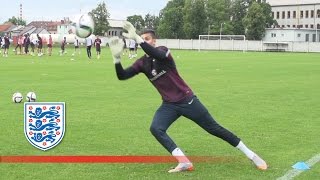 Speed and agility drills  England U21s goalkeepers  Inside Training [upl. by Adnohs]