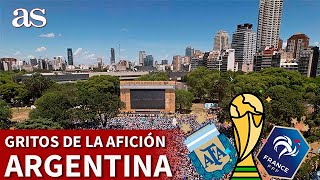 MUNDIAL QATAR 2022  Los GRITOS en la capital de ARGENTINA con los GOLES en la FINAL  Diario AS [upl. by Yrrem]