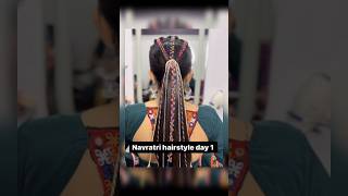 Navratri special hairstyle ❤️‍🔥❤️‍🔥navratrishots❤️‍🔥 [upl. by Belanger48]