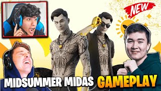 Streamers Play With Midsummer Midas Skin In Fortnite  Midsummer Midas Skin Gameplay Fortnite [upl. by Urbain25]