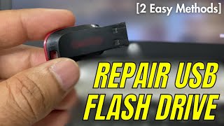 How to Repair USB Flash Drive 2 Easy Methods [upl. by Eillas]