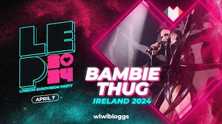 🇮🇪 Bambie Thug quotTsunami 1111quot Ireland 2024  LIVE  London Eurovision Party 2024 [upl. by Akemeuwkuhc960]