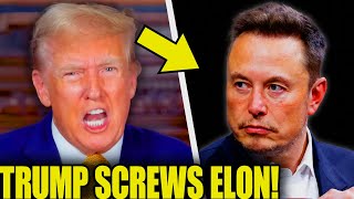 Watch Trump STAB Elon Musk In The BACK In Brutal BETRAYAL [upl. by Trovillion]