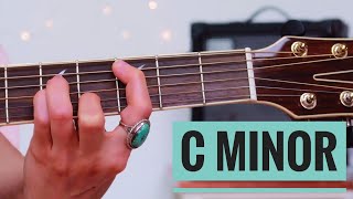 C minor Cm Chord  Beginner Guitar Lesson [upl. by Lanni]