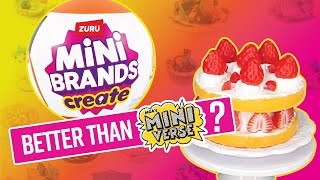 MINI BRANDS CREATE Master Chef Strawberry Cake Review Build and Make it Mini Miniverse comparison [upl. by Aspa256]