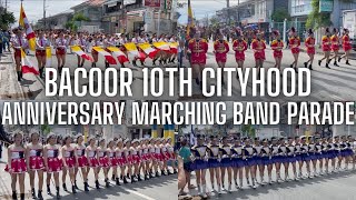 Bacoor 10th Cityhood Anniversary Marching Band Parade 2022  Steven Mateo TV [upl. by Ribak316]