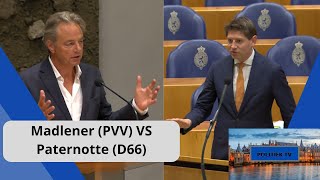 Madlener PVV VS Paternotte D66 Klimaatverandering wordt OVERDREVEN als EXCUUS voor het beleid [upl. by Ynaffik]