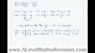 Finding Lines of Invariant Points Yr1 Further Pure Core [upl. by Sinclare]