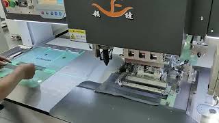 fly front is easy to be made by automatic pocket welting machine [upl. by Rosse]